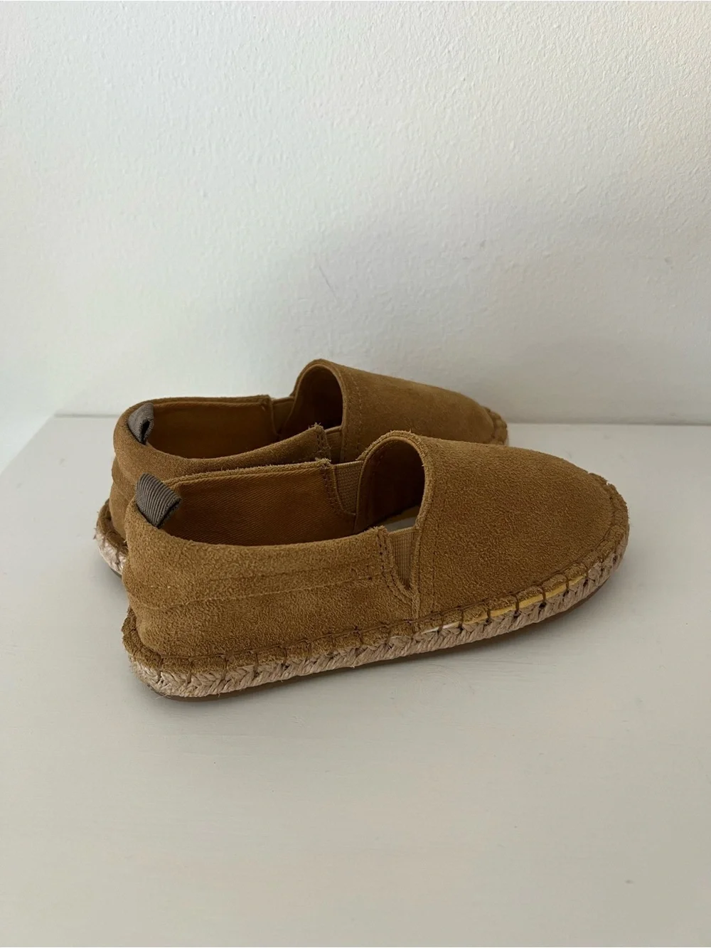 Zara Kids Tan Suede Moccasin Slip-Ons